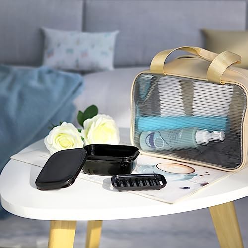 PUTING 1 Pack Travel Soap Holder Black