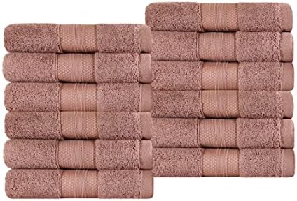Superior Turkish Cotton 12-Piece Towel Set Taupe