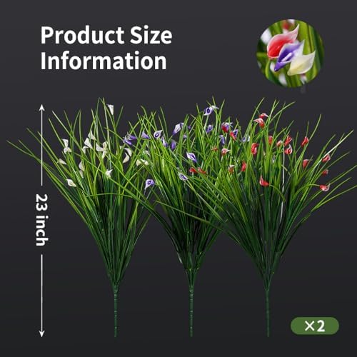 MelorcaGuilla 3PCS 23 Artificial Grass for Garden Dcor