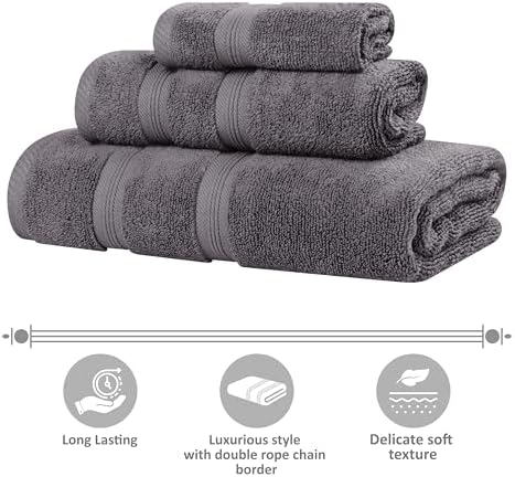 Superior 12-Piece Cotton Face Towel Set Grey