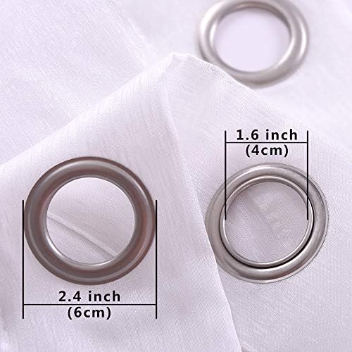 KOUFALL 96 Sheer Curtains White Grommet Set of 2 Panels
