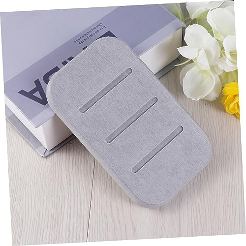 Amosfun Diatomite Soap Dish Holder for Quick Drying Grey