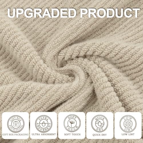 VOOVA MOVAS Bath Towel Set 4PCS 30x56 Inch