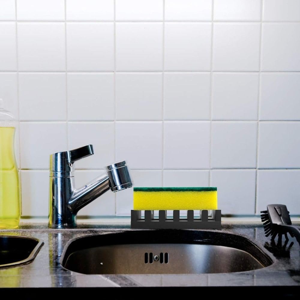 Self Draining Silicone Soap Dish for Shower and Kitchen