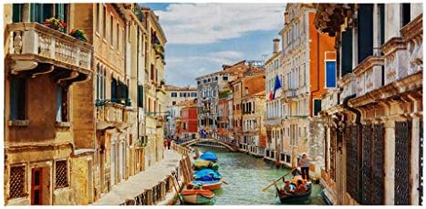 Large Microfiber Beach Towel with Italy Venice II Design