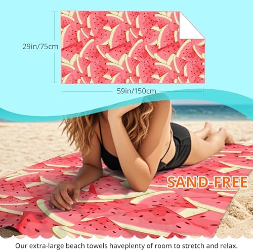PAMFOIEL 59 x 29 Inch Microfiber Beach Towel for Kids