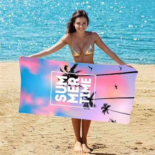 Microfiber Beach Towel Quick Dry Sand Free Large 55x275in