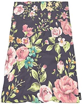 Comfy Bath Towels Soft Polyester with Lush Flowers Design