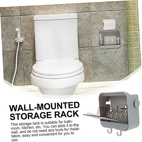 MAGICLULU 2 Hook Wall Mount Soap Dish for Bathroom and Kitchen
