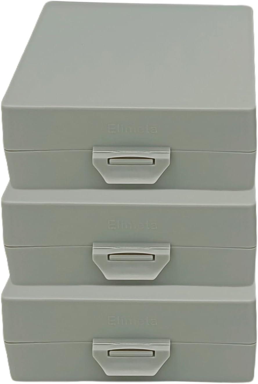 Elimeta Travel Soap Container Square 3x3x1 Inch Grey