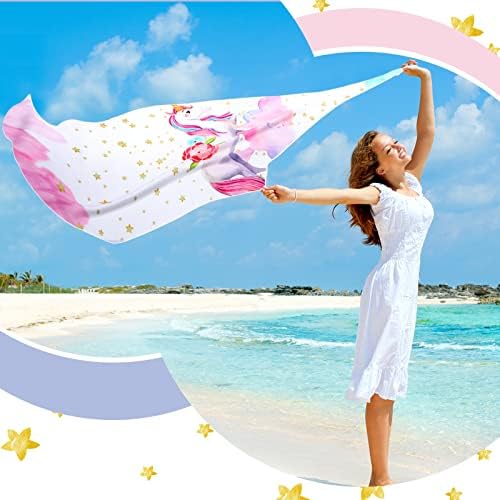 Boao Unicorn Microfiber Beach Towel Glitter Pink