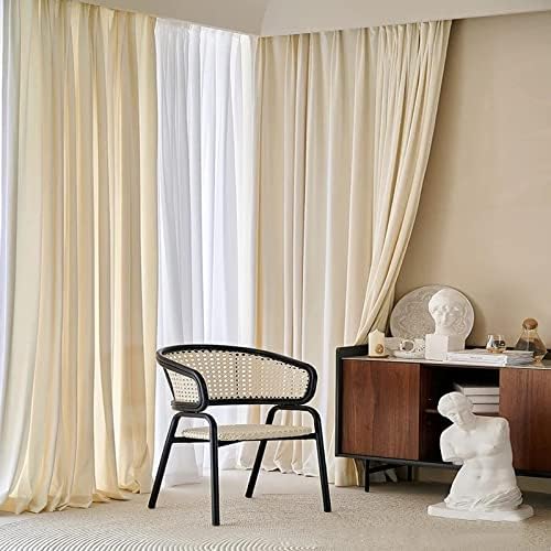 LETAU Pinch Pleated Blackout Curtains 52x102 Set of 2