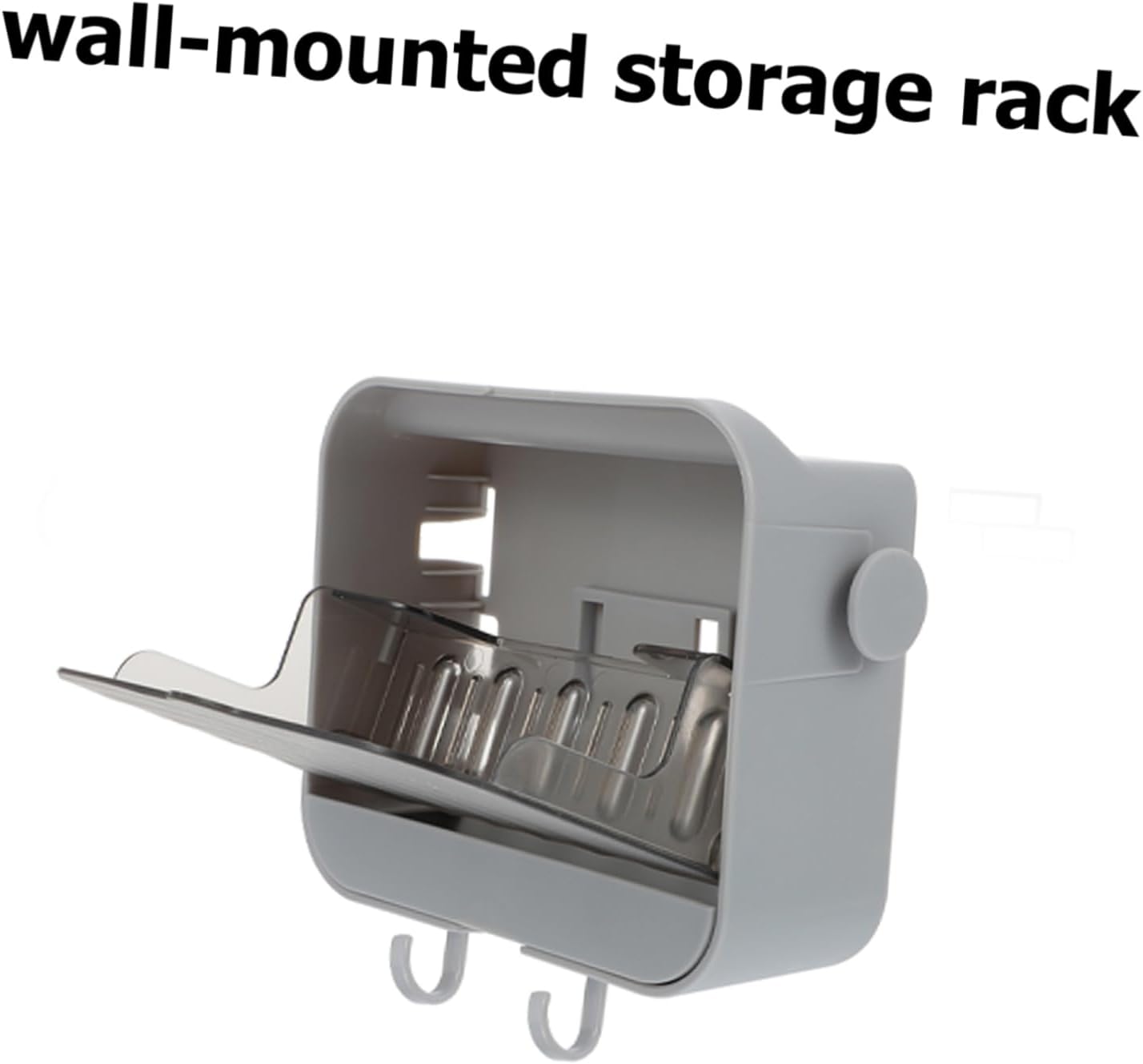 Alipis 2 Hook Wall Mounted Soap Dish Holder