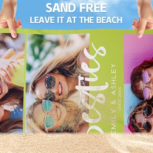 Custom Photo Beach Towel for Kids Adults