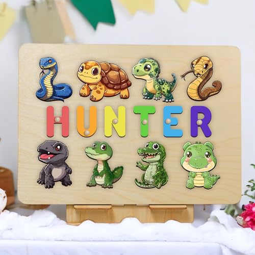 Personalized Wooden Name Puzzle for Kids Montessori Toy 1
