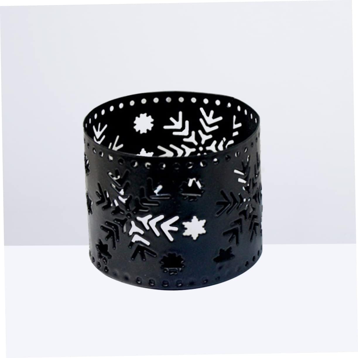 Retro Style Iron Hollow Christmas Candle Holder Snowflake Decor