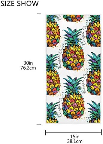 Exnundod Tropical Pineapple Hand Towel Beach Bath Towel