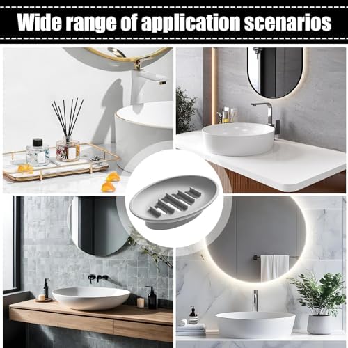 Waterproof Silicone Soap Dish Holder for Shower