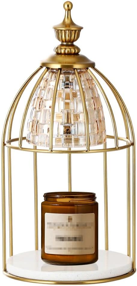 Swokazoe Candle Lamp Gold Frame Night Light with Aromatherapy