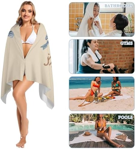 Soft Fluffy Oversized Beach Towel 32x64 Inch Microfiber