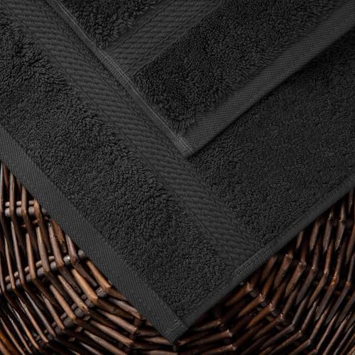 Superior Egyptian Cotton 10-Piece Towel Set - Black