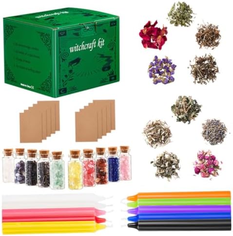 Witch Starter Kit with Dried Flowers and Crystals