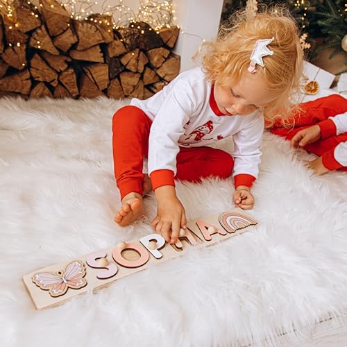 Personalized Wooden Name Puzzle with Rainbow Colors