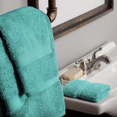 Superior Madison Turquoise Egyptian Cotton 3-Piece Towel Set