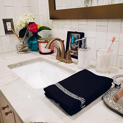 Sparkles Home Stripe Fingertip Towel Set of 2 Taupe