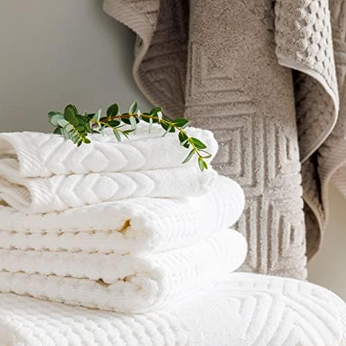 TexereSilk Organic Cotton Diamond Jacquard Towel Set