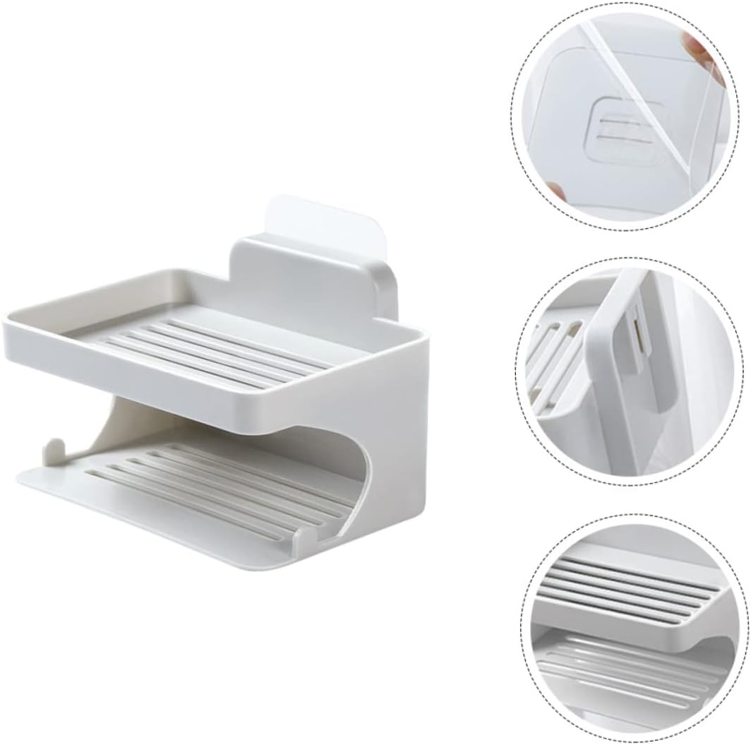 FOYTOKI Double Layer Soap Holder for Bathroom and Kitchen