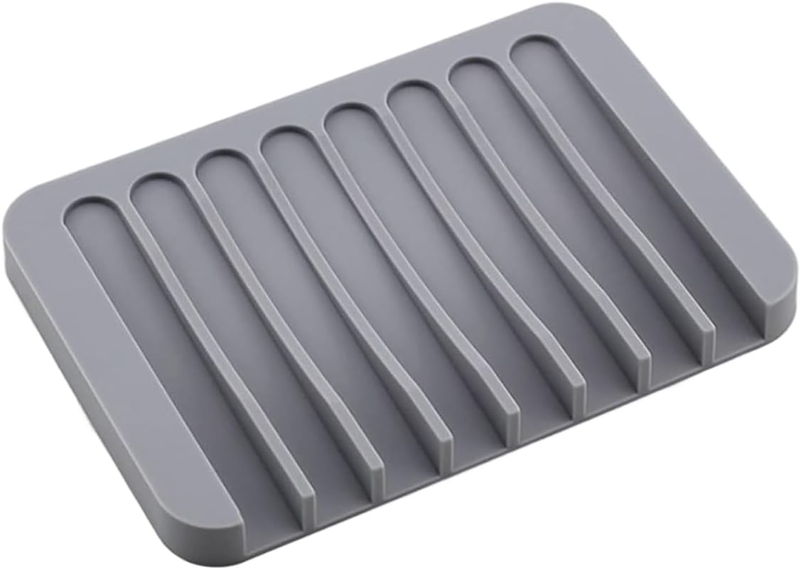 3 Pack Self Draining Silicone Soap Dish Set