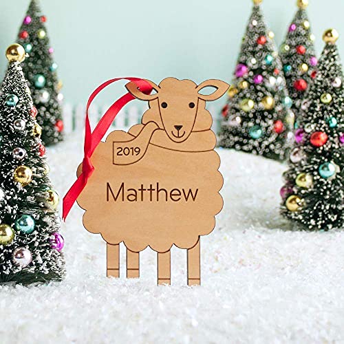 Graphic Spaces Personalized Babys First Christmas 2024 Wood Ornament 1