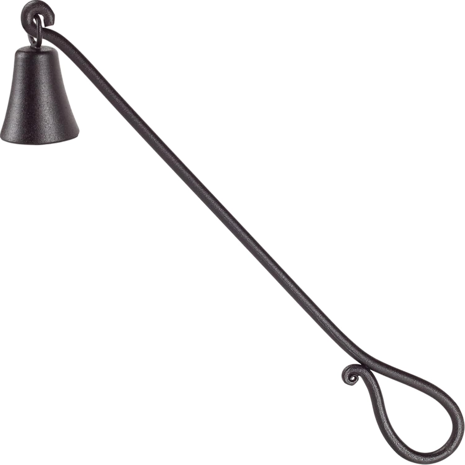 RTZEN Rustic Bell Candle Snuffer - Unique Black Matte Wrought Iron