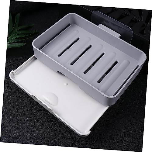 Wall-Mounted Soap Dish Draining Holder for Bathroom Kitchen