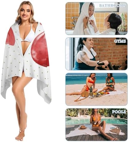 Cherry Ribbon Fluffy Beach Towel 32x64 Inch 1