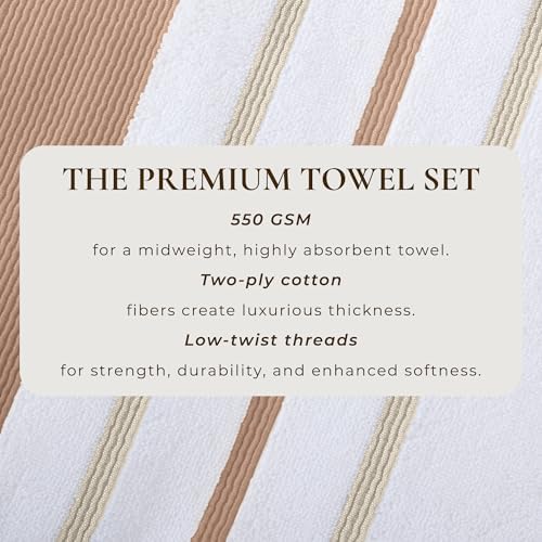 Great Bay Home Decorative Bath Towel Set 6 Piece