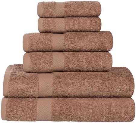 Superior 6-Piece Cotton Towel Set - Latte 1