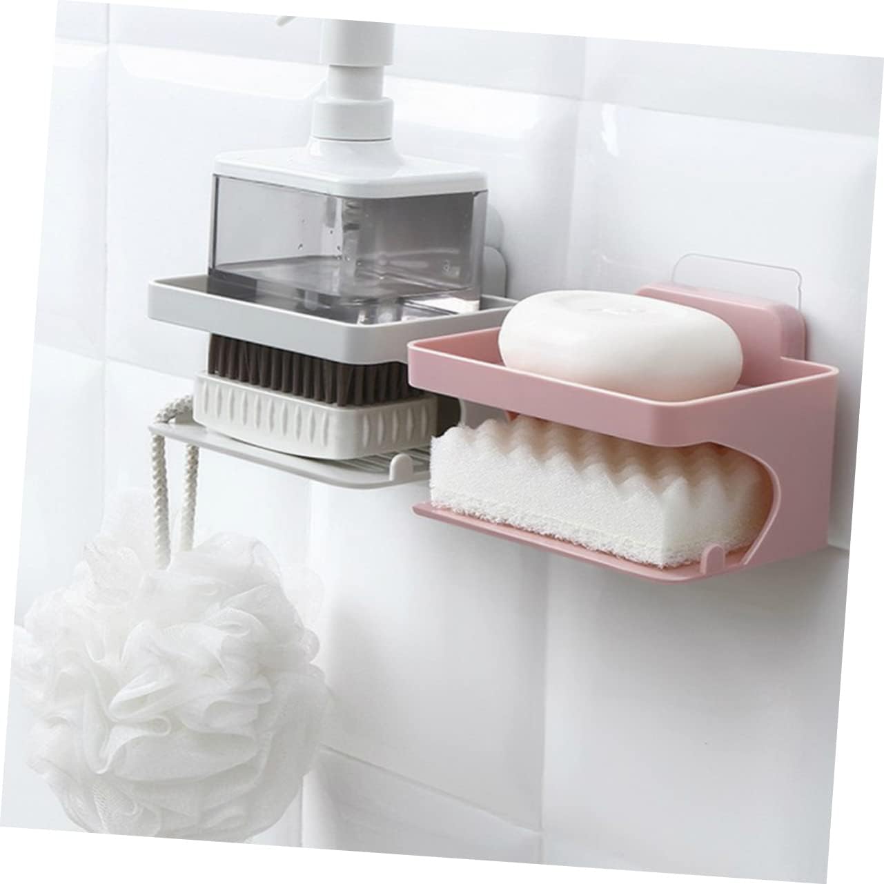 Yardenfun Double Layer Soap Holder Bathroom Organizer