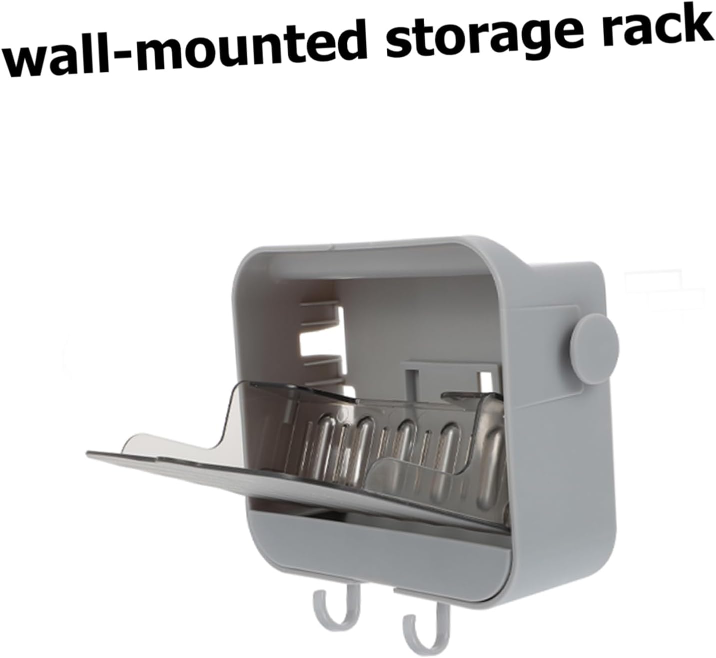 Holibanna 2 Hooks Wall Rack Toiletry Storage Bracket