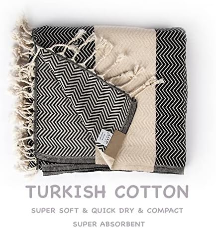 Loop Linen Cotton Beach Towel - Large Soft Stylish 1