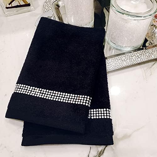 Sparkles Home Stripe Fingertip Towel Set of 2 Taupe