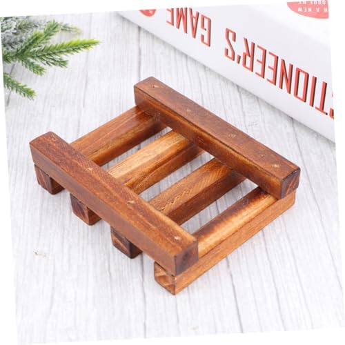 DRESSOOS Wooden Soap Holder Retro Design for Bathroom