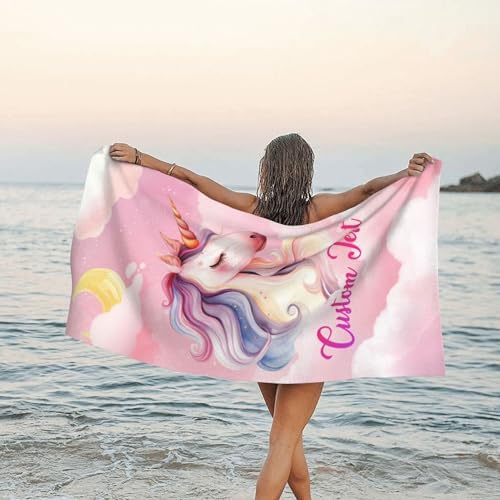 Custom Kids Beach Towel with Name 16x315in 1