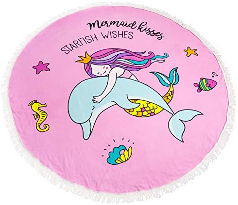 Mermaids Starfish Wishes 5ft Beach Towel Blanket
