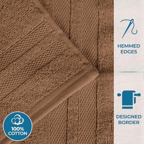 Superior Ultra-Soft 8-Piece Cotton Towel Set - Chocolate 1