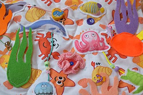 Ocean Play Mat with Tactile Surfaces for Kids