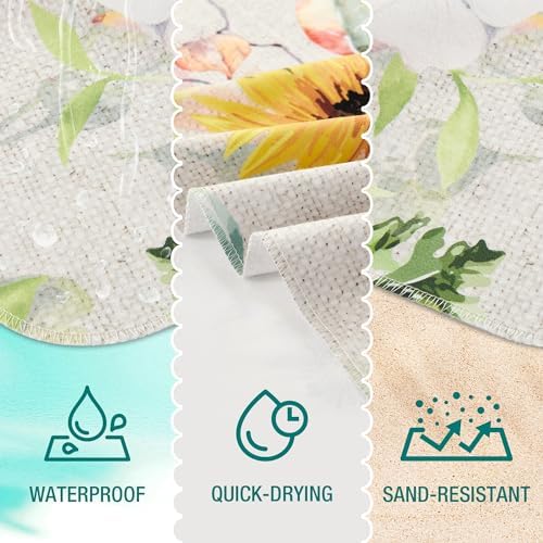 HYSEAS Ultra-Thin Sand-Free Beach Towel 63x35 Quick Dry for Adults