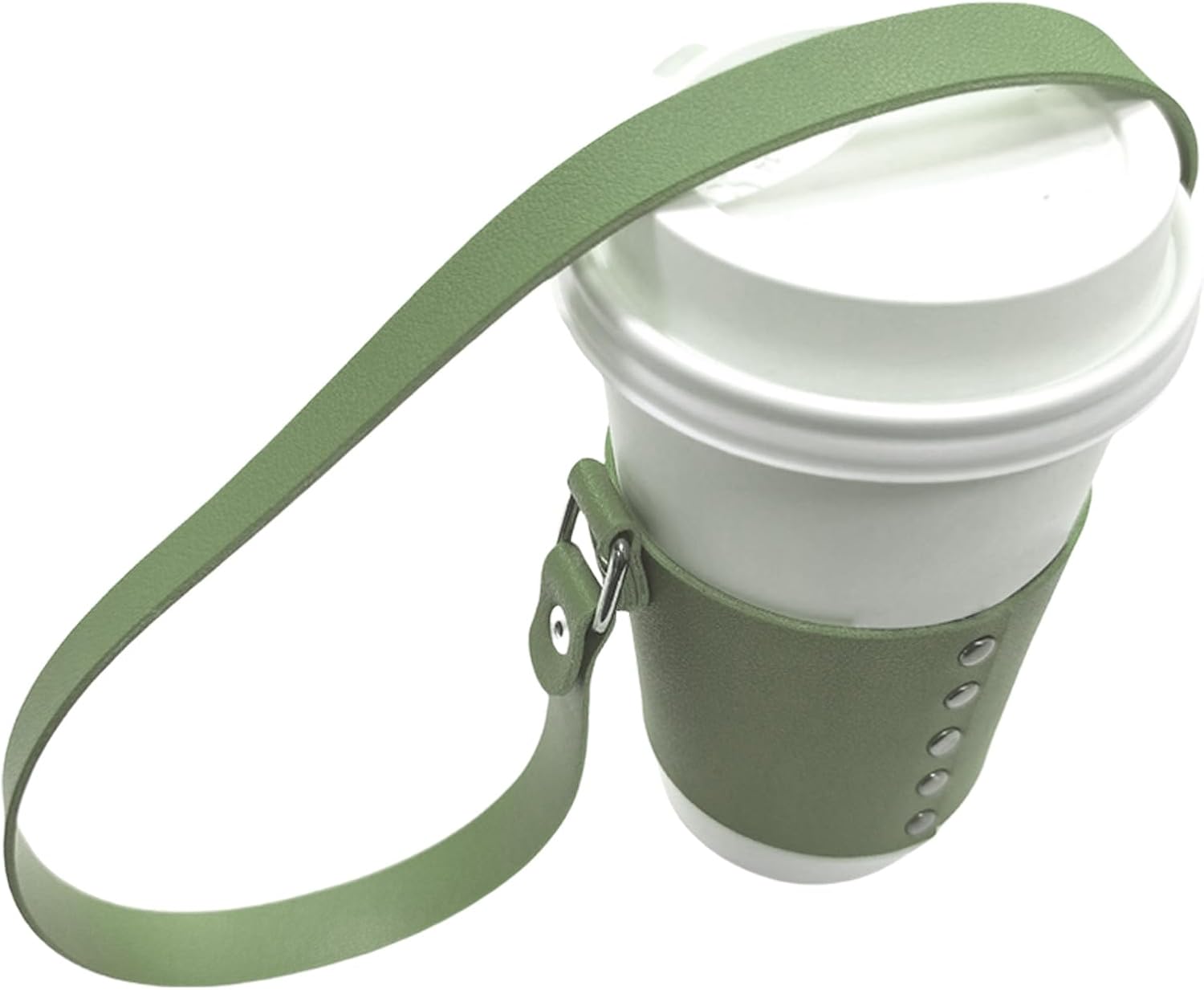 Wengjack Leather Coffee Sleeve Cup Holder Outdoor Portable