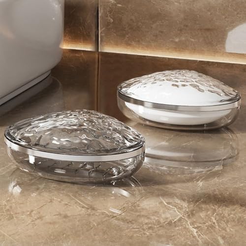 Durable Plastic Soap Box with Lid for Travel and Bathroom Use
